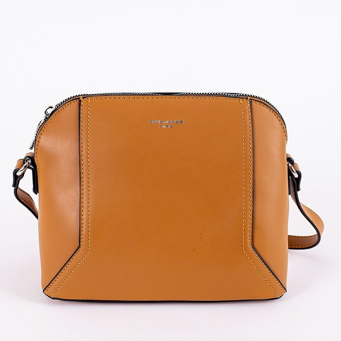 Malá pevná hořčicová crossbody kabelka David Jones CM5941 žlutá, syntetická kůže