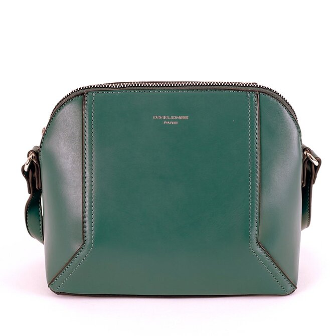 Malá pevná zelená crossbody kabelka David Jones CM5941 zelená, syntetická kůže