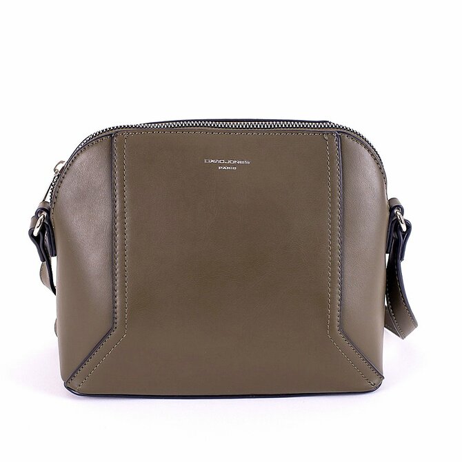 Malá pevná tmavězelená crossbody kabelka David Jones CM5941 zelená, syntetická kůže