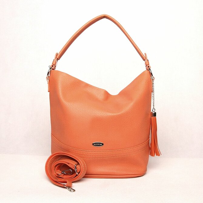 Oranžová kabelka na rameno i crossbody David Jones CM6089 oranžová, syntetická kůže