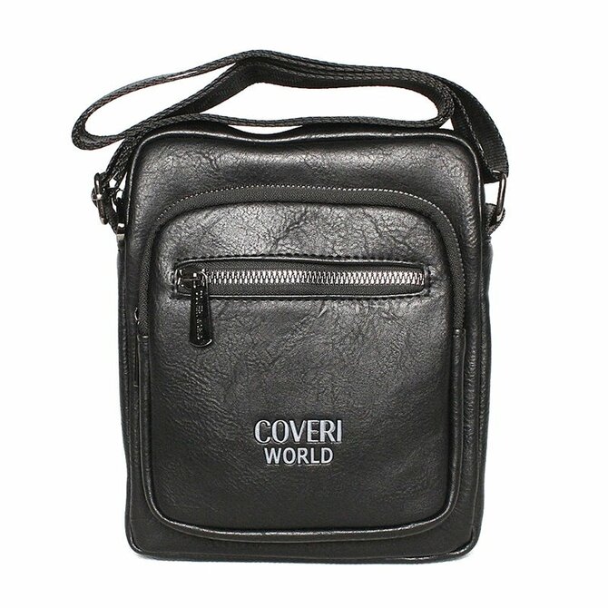 Černá pevnější crossbody taška Coveri World CW2180 černá, syntetická kůže