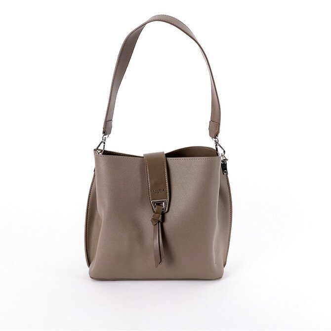 Tříoddílová khaki kabelka na rameno i crossbody David Jones 6627-2A zelená, syntetická kůže