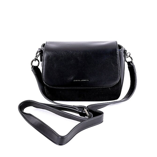 Černá pevná crossbody kabelka David Jones 6441-1 černá, syntetická kůže