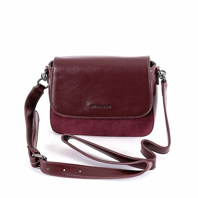 Tmavěčervená pevná crossbody kabelka David Jones 6441-1 červená, syntetická kůže