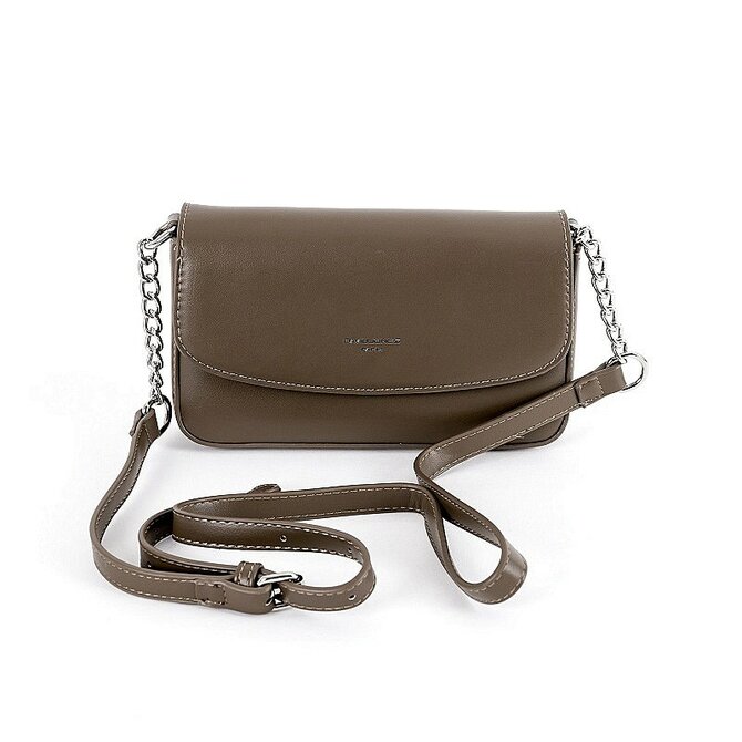 Malá khaki crossbody kabelka David Jones CM6262A khaki, syntetická kůže