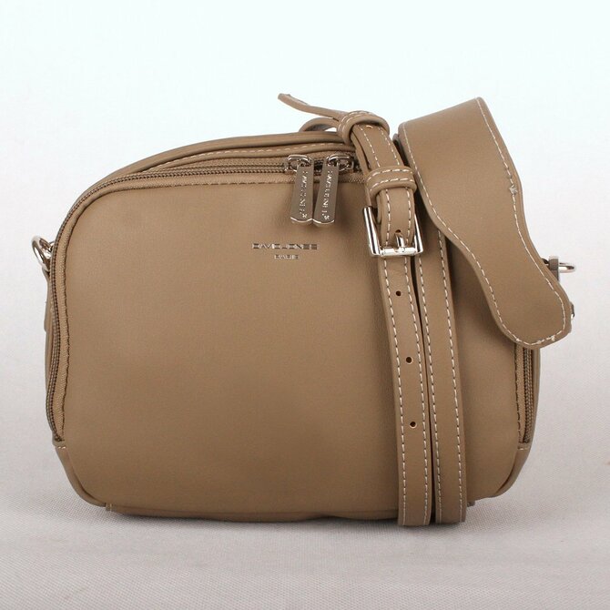 Zelenohnědá (khaki) crossbody kabelka David Jones CM3521 zelená, syntetická kůže