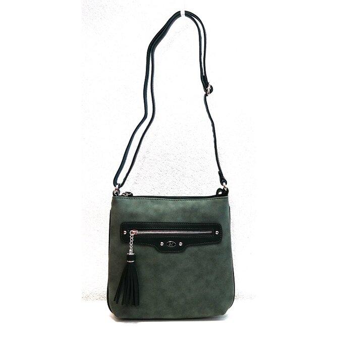 Crossbody David Jones 5276-1 zelená zelená, syntetická kůže