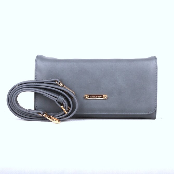 Tmavěmodrá crossbody kabelka (psaníčko) David Jones 5504A modrá, syntetická kůže