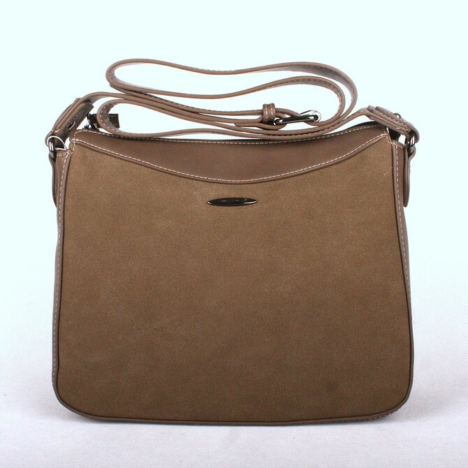 Zelenohnědá (khaki) crossbody kabelka David Jones 5612-1 zelená, syntetická kůže