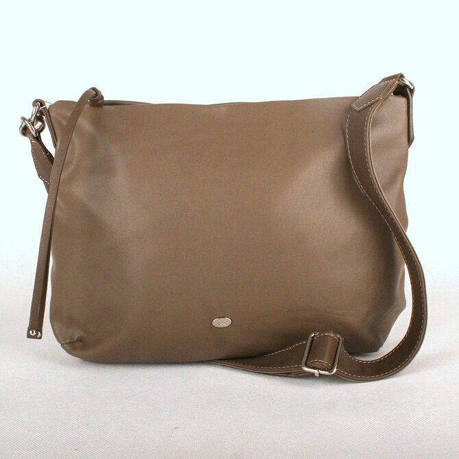 Hnědošedá (taupe) crossbody kabelka David Jones CM3554 hnědá, syntetická kůže