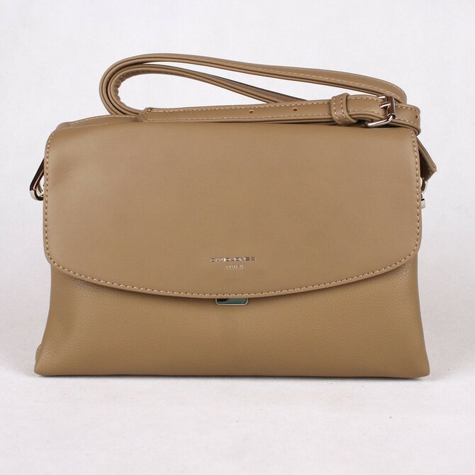 Malá zelenohnědá (khaki) crossbody kabelka David Jones 5708-2 zelená, syntetická kůže