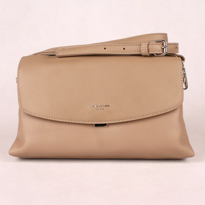 Malá světlehnědá (camel) crossbody kabelka David Jones 5708-2 hnědá, syntetická kůže