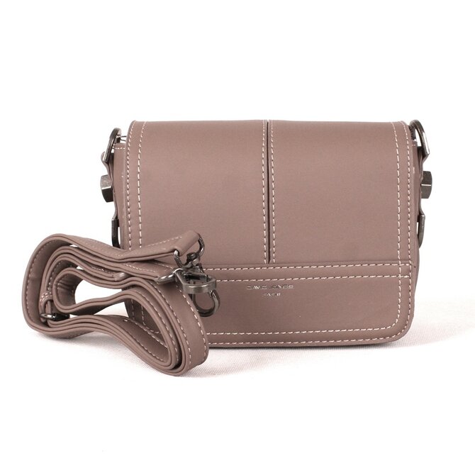 Tmavěrůžová malá pevná crossbody kabelka David Jones CM3925 růžová, syntetická kůže