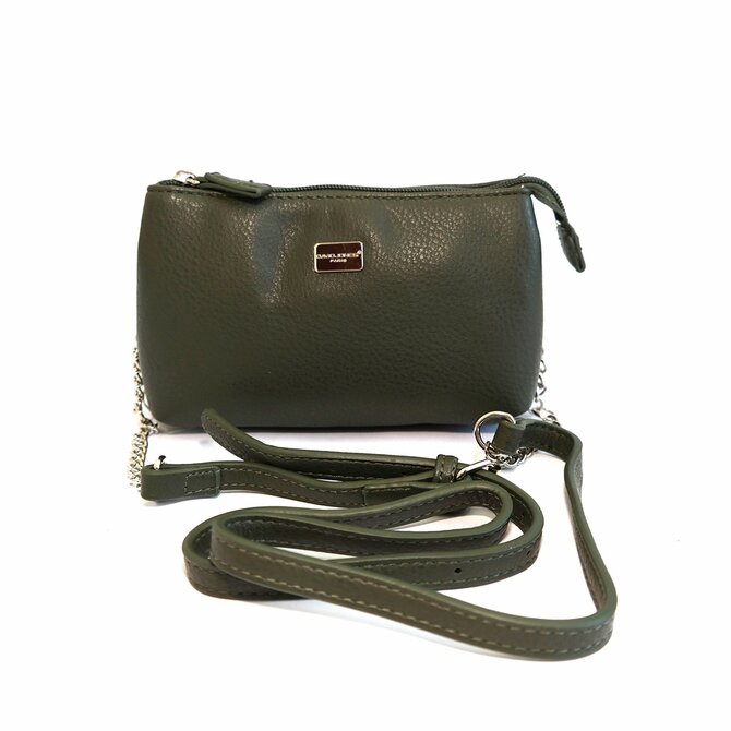 Malá tmavězelená crossbody kabelka David Jones CM3934 zelená, syntetická kůže