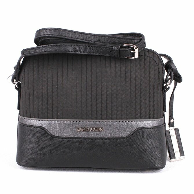 Malá černá crossbody kabelka David Jones 6103-1 černá, syntetická kůže