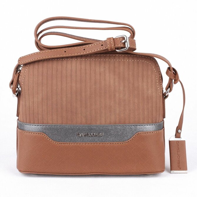 Malá hnědá crossbody kabelka David Jones 6103-1 hnědá, syntetická kůže