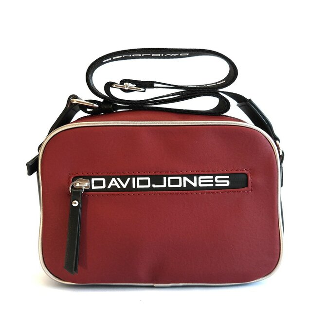 Tmavěčervená crossbody kabelka David Jones CM5478 červená, syntetická kůže