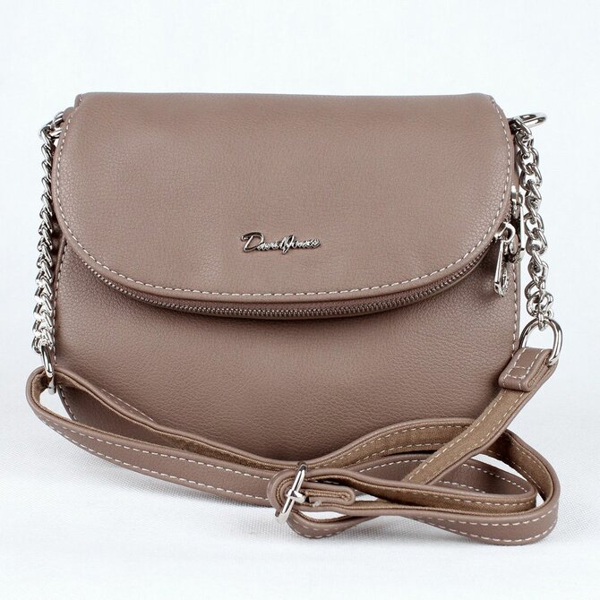 Hnědá (velbloudí) crossbody kabelka David Jones 6100-1 hnědá, syntetická kůže