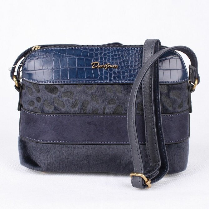 Malá tmavěmodrá crossbody kabelka David Jones 6157-1 modrá, syntetická kůže