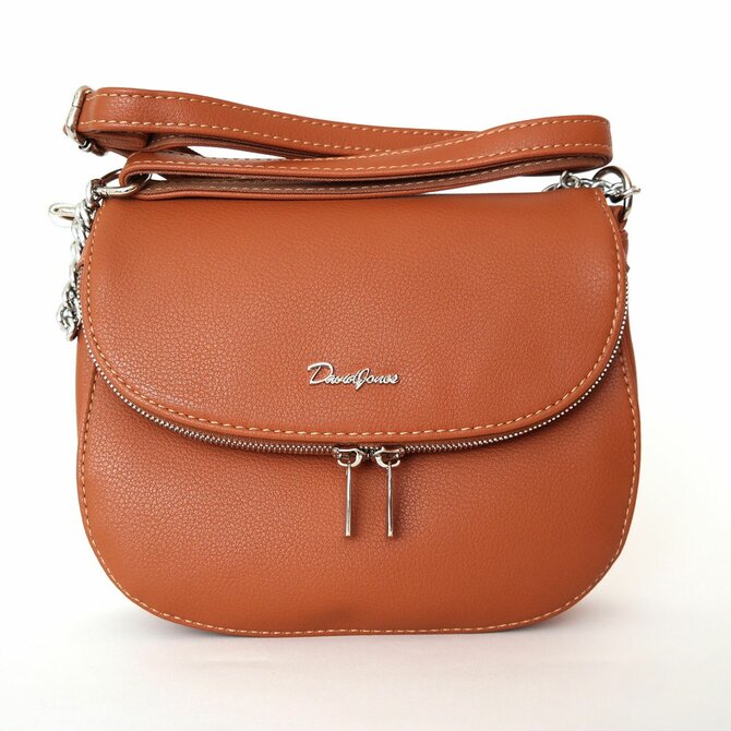 Hnědá crossbody kabelka David Jones 6200-1A hnědá, syntetická kůže