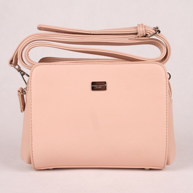 Malá světlerůžová crossbody kabelka David Jones CM3741 růžová, syntetická kůže