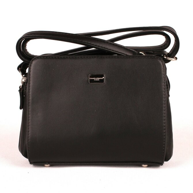 Malá černá crossbody kabelka David Jones CM3741 černá, syntetická kůže