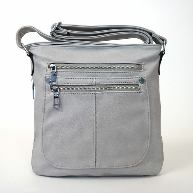 Malá/střední šedá crossbody kabelka ROMINA &amp; CO D139/20 šedá, syntetická kůže