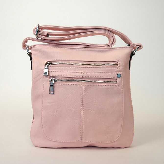 Malá/střední růžová crossbody kabelka ROMINA &amp; CO D139/20 růžová, syntetická kůže