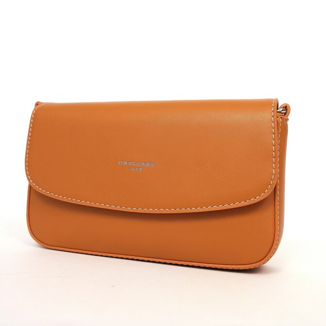 Malá hnědá (cognac) crossbody kabelka David Jones CM5635 hnědá, syntetická kůže