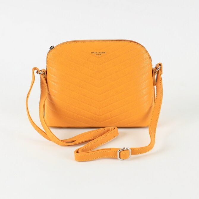 Malá pevná žlutá crossbody kabelka David Jones CM5758 žlutá, syntetická kůže