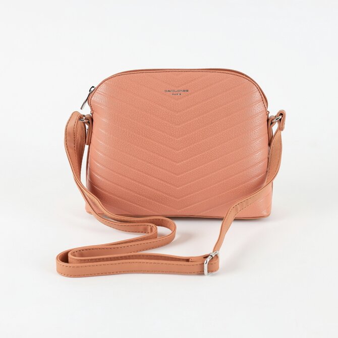 Malá pevná růžová crossbody kabelka David Jones CM5758 růžová, syntetická kůže