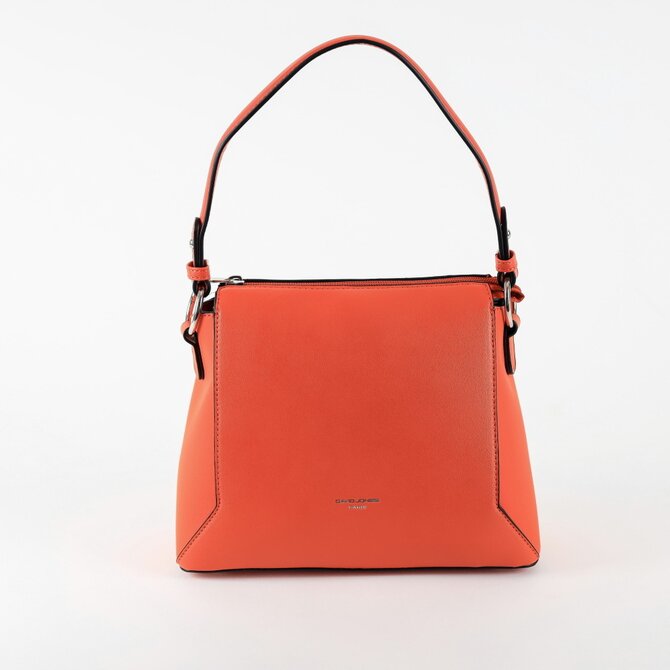 Malá korálová kabelka na ruku/do ruky/crossbody David Jones 6255-1 oranžová, syntetická kůže