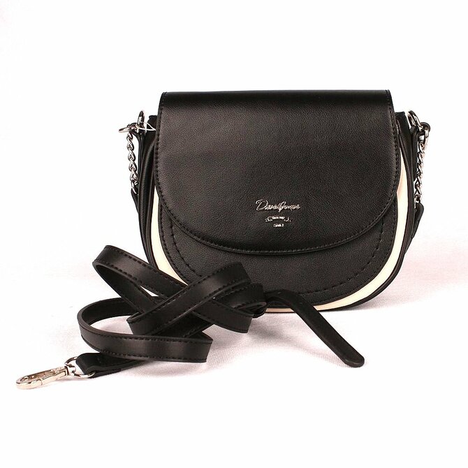 Černá kabelka do ruky i crossbody David Jones 6204-2 černá, syntetická kůže