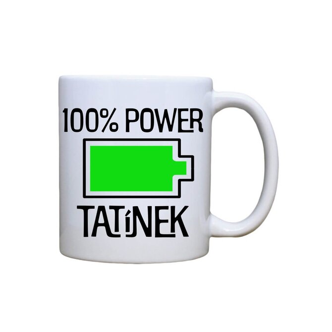 Super plecháček Keramický MAXI hrnek 100% power tatínek 550 ml