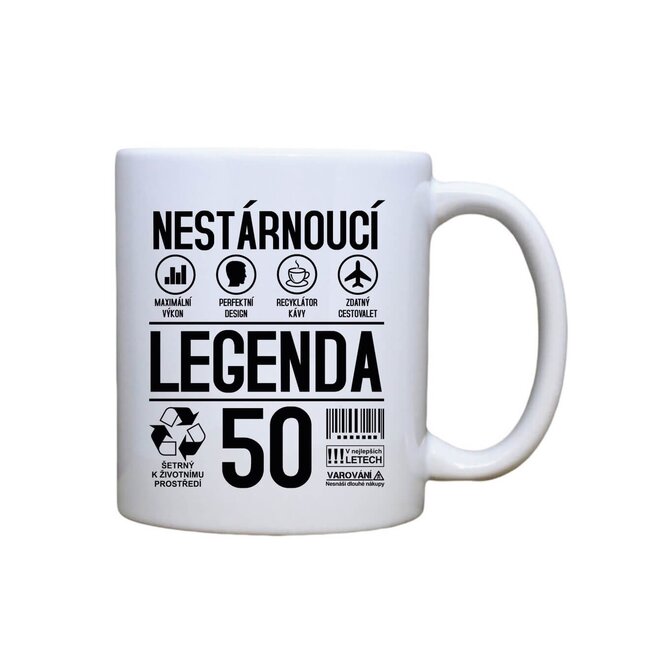 DOBRÝ TRIKO Keramický MAXI hrnek Nestárnoucí legenda 50 let 550 ml