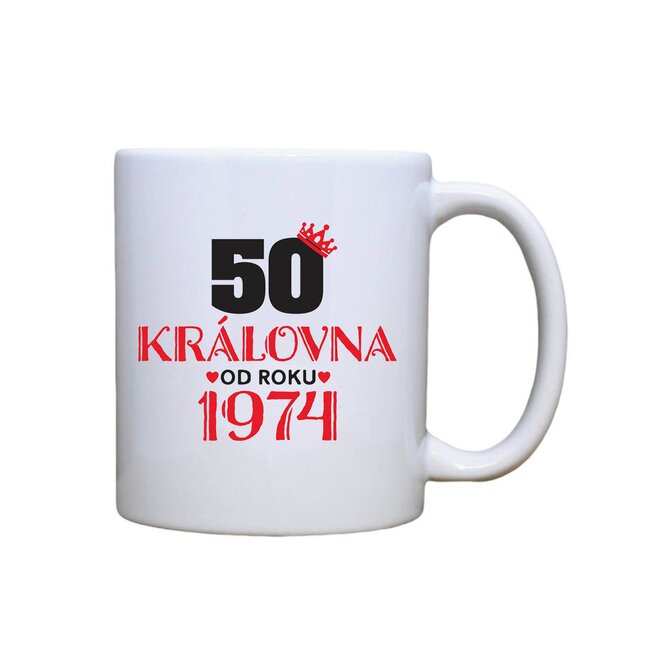 DOBRÝ TRIKO Keramický MAXI hrnek 50 let královna 550 ml Keramika