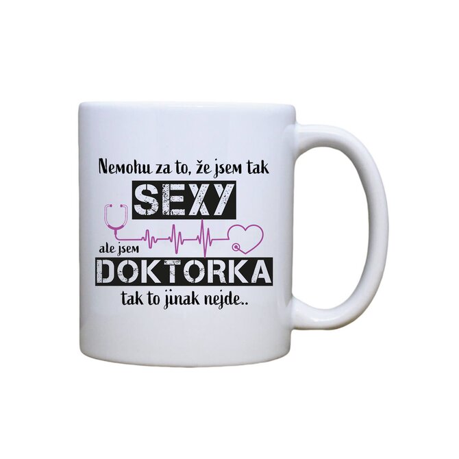 DOBRÝ TRIKO Keramický MAXI hrnek 550 ml Sexy doktorka Keramika