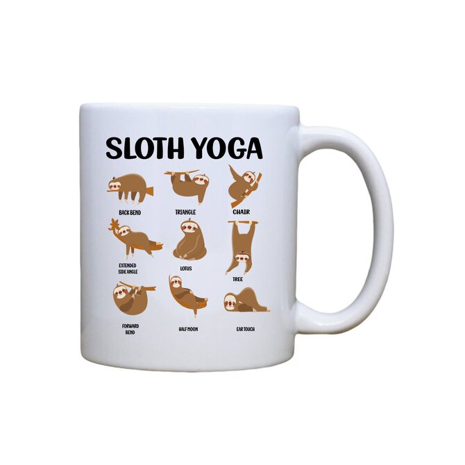 DOBRÝ TRIKO Keramický MAXI hrnek 550 ml Sloth yoga Keramika