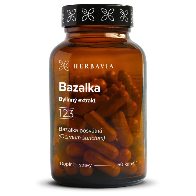 Bazalka posvátná bylinný extrakt - 60 kapslí / Herbavia.cz