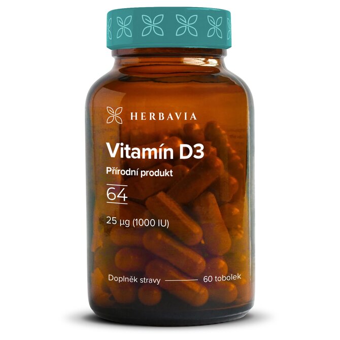 Vitamín D3  přírodní produkt - 60 kapslí / Herbavia.cz