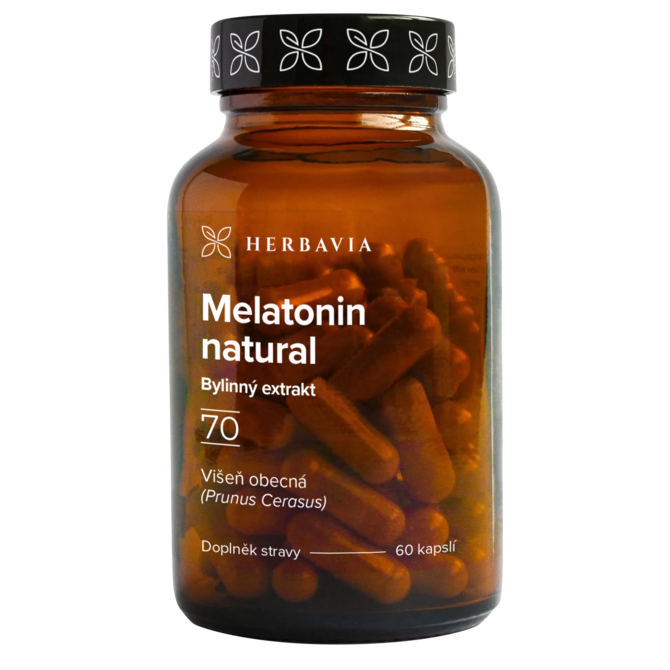 Melatonin natural přírodní produkt - 60 kapslí / Herbavia.cz