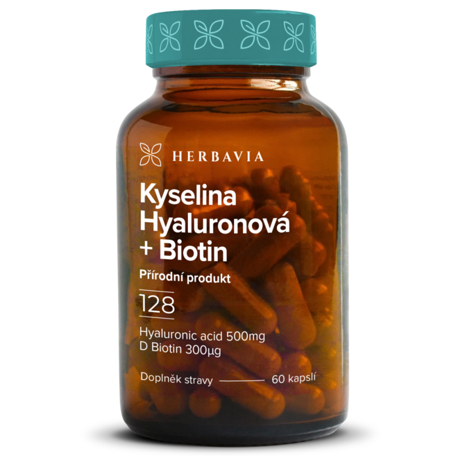 Kyselina hyaluronová + Biotin - 60 kapslí / Herbavia.cz- doplněk stravy