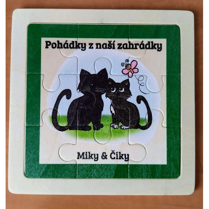 Dřevěné Puzzle Miky a Čiky