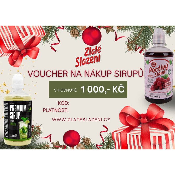 Voucher na nákup sirupů 1000,- Kč