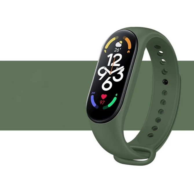 UNI Tmavě zelený řemínek pro Xiaomi Mi Band 7 zelená