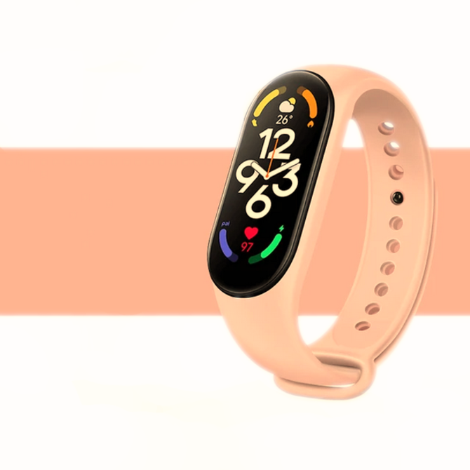 UNI Světle růžový řemínek pro Xiaomi Mi Band 7 růžová